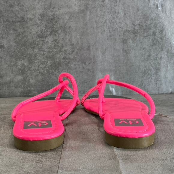 DV DOLCE VITA Women's Fuchsia Penni Toe-Loop Slip-On Flip Flops SZ 5 - Picture 5 of 8